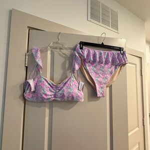 Floral Ruffle Bikini Set